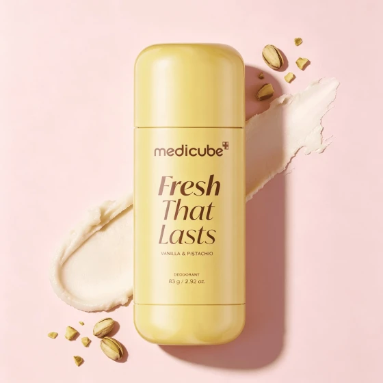 Medicube Deodorant Fresh That Lasts Vanilla & Pistachio Stick 83g, Long Lasting Underarm Odor Control Aluminum-Free Deodorant, Gentle Moisturizing Sweat Block Deodorant For Daily & Workout Use