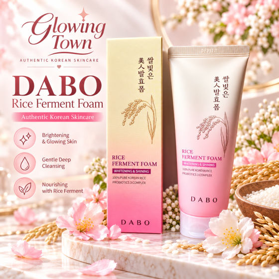 Dabo Whitening & Shining Rice Ferment Foam Cleanser 180ml