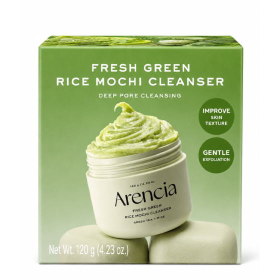 Arencia Fresh Green Rice Mochi Cleanser For Acne Prone Skin 120g