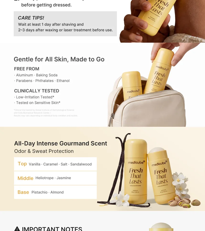 medicube Fresh That Lasts Deodorant benefits
